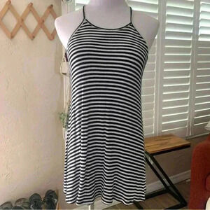 Old Navy black and white flowy halter tank top